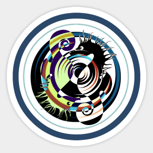 Seahorse Swirl Mandala Sticker